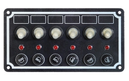 Панель выключателей ТMC 6 тумблеров, серебристая (10247864)